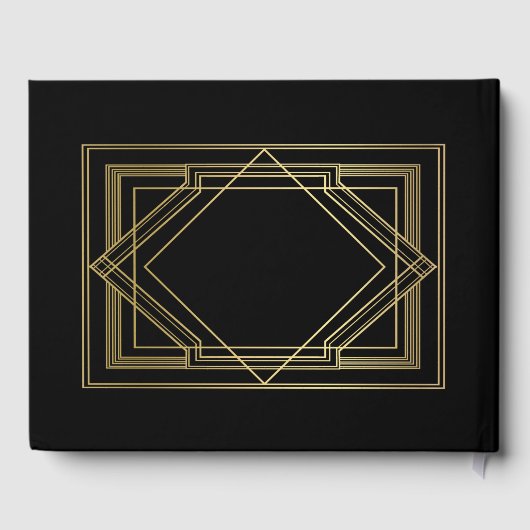 Livre D'or Élégant Art Déco Gatsby Style Mariage (Verso)