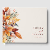 Livre D'or Élégant automne Feuilles Mariage automne (Recto)