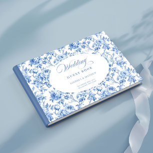 Livre d'or élégant avec roses de marine Toile vint