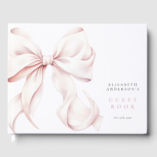 Livre D'or Élégant Baby shower de cabot rose (Recto)