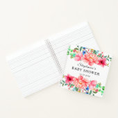 Livre d'or élégant Baby Shower Rose Fleur Rose (Intérieur)