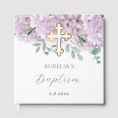 Livre D'or Élégant Baptême d'hydrangée (Recto)