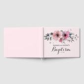 Livre D'or Élégant BAPTISME Floral Rose (Complet)