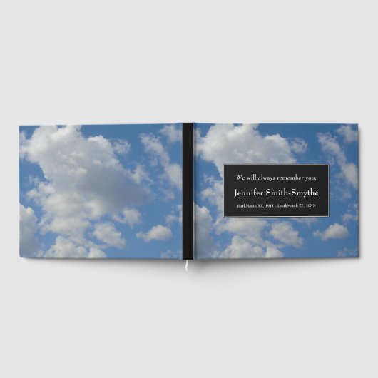 Livre D'or Élégant, Basic Funeral Guest Book (Complet)