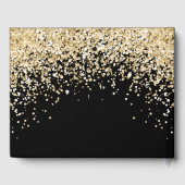Livre D'or Elegant Black Gold Confetti Wedding (Verso)