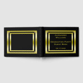 Livre D'or Elégant Black & Gold encadré Graduation (Complet)