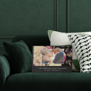 Livre D'or Élégant Black Moody Floral Photo Mariage