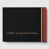 Livre D'or Élégant Black Red Gold 50e anniversaire (Verso)