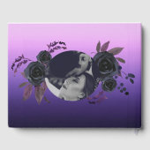 Livre D'or Elégant Black Rose violet photo mariage (Verso)