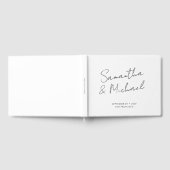 Livre D'or Élégant blanc moderne Script personnalisées Noms (Complet)