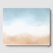 Livre D'or Elégant Blue Ocean Beach Mariage de sable (Verso)