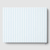 Livre D'or Elegant Blue & Sage Striped Wedding Invitation (Verso)