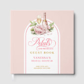 Livre D'or Elegant blush gold petals prosecco Shower book (Recto)