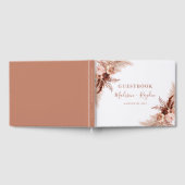 Livre D'or Élégant Boho Terracotta Pampas Mariage en herbe (Complet)