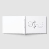 Livre D'or Elegant Botanical Monogram Wedding Guest Book (Complet)