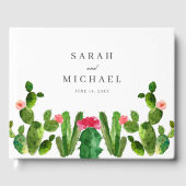 Livre D'or Elégant Cactus Garden Réception de mariage (Recto)