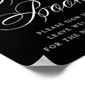 Livre d'or élégant calligraphie blanche | Mariage (Coin)