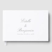 Livre D'or Elegant Calligraphy Couples Wedding Guest Book (Recto)