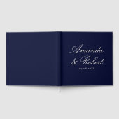 Livre D'or Elegant Calligraphy Navy Blue Wedding (Complet)