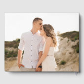 Livre D'or Elégant Cascading Sage Green Feuille Mariage photo (Verso)