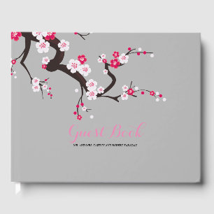 Livre D'or Élégant Cherry Blossom Mariage à fleurs rose