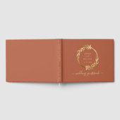 Livre D'or Élégant Chic Gold Foliage Terracotta Rust Mariage (Complet)