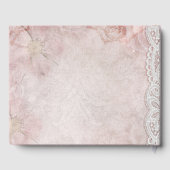 Livre D'or Élégant chic Mariage moderne simple rose et or (Verso)