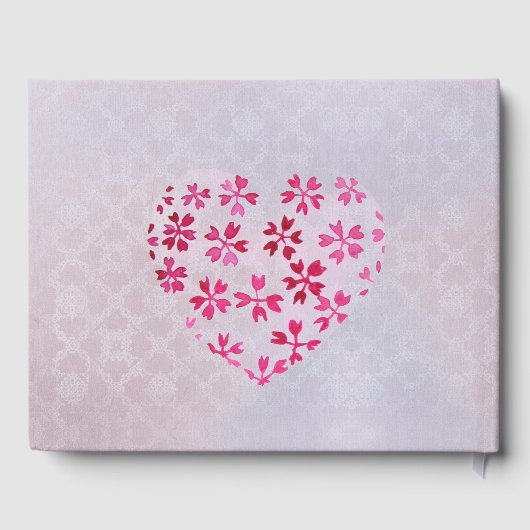 Livre D'or Élégant Chic Mariage moderne Simple violet rose (Verso)