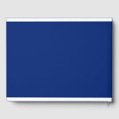 Livre D'or Élégant, Classique, Monogramme, Bleu, Mariage (Verso)