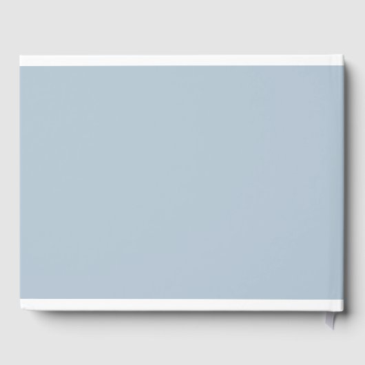 Livre D'or Élégant, Classique, Monogramme, Bleu Poudre, Maria (Verso)