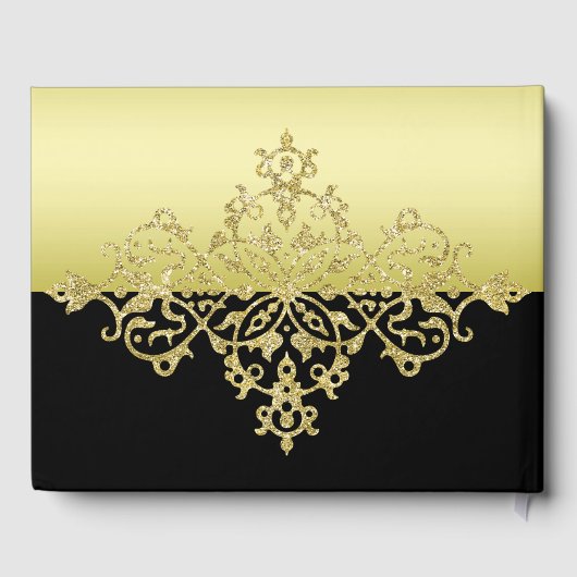 Livre D'or Elégant, Classy Gold & Black Mariage (Verso)