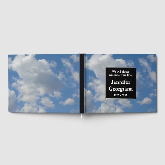 Livre d'or Elegant Cloudy Sky Memorial (Complet)