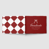 Livre D'or Elegant Coquette Script Graduation Party Wine Red (Complet)