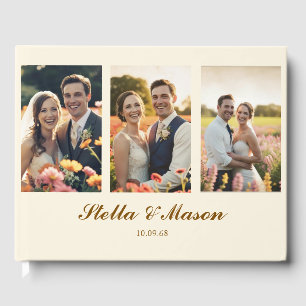 Livre D'or Elégant couple botanique rustique 3 mariage photo