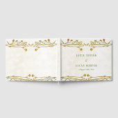 Livre D'or Elégant crème ocre neutre vert Mariage rustique (Complet)