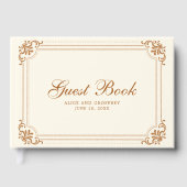 Livre D'or Élégant Cuivre d'ivoire Vintage Mariage (Recto)