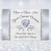 Livre d'or élégant "Diamond Heart" pour TOUTES les