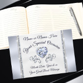 Livre d'or élégant "Diamond Heart" pour TOUTES les