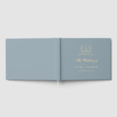 Livre D'or Elegant Dusty Blue & Gold Grest Monogram Wedding (Complet)