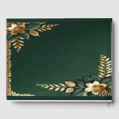 Livre D'or Élégant Emerald Green et Mariage Gold Classic (Verso)