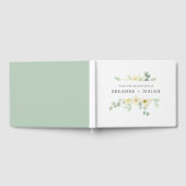 Livre d'or élégant et simple de verdure à l'aquare (Complet)