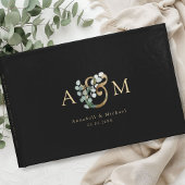 Livre D'or Élégant Eucalyptus Ampersand Mariage Napkin
