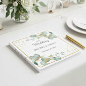 Livre D'or Elegant Eucalyptus Gold Glitter Greenery Wedding