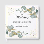Livre D'or Elegant Eucalyptus Gold Glitter Greenery Wedding (Recto)