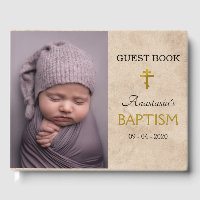 Élégant Feuille orthodoxe Baptême chrétien invité