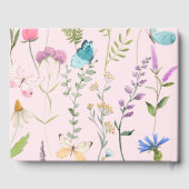 Livre D'or Elégant Fleur sauvage Aquarelle Baby shower rose (Verso)