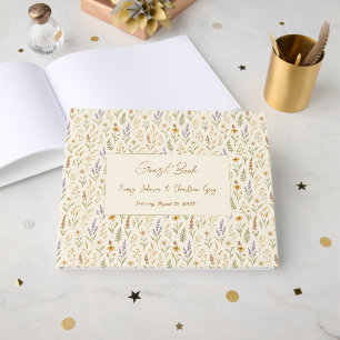 Livre D'or Elégant Fleur sauvage aquarelle Mariage floral