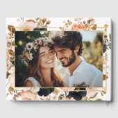 Livre D'or Elegant Floral Personalized Wedding Guestbook (Verso)