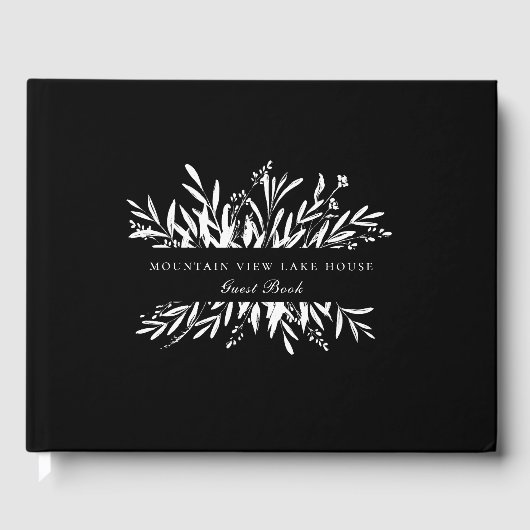 Livre D'or Élégant Foliage Botanique Maison de vacances (Recto)