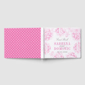 Livre D'or Élégant Fuchsia rose et gris Mariage de pivoine fl (Complet)